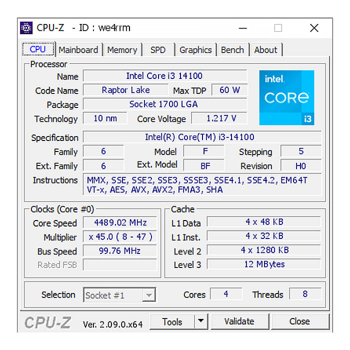 Core i3-14100 Tray